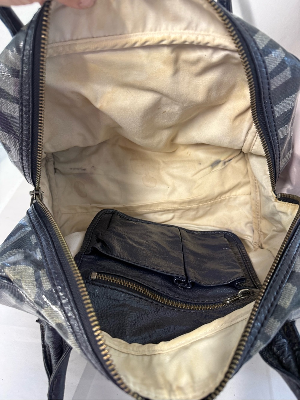Denim  Logo Satchel - Picture 7 of 8